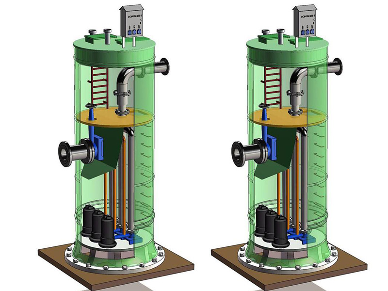 玻璃钢一体化预制泵站与传统的混凝土泵站有如下区别